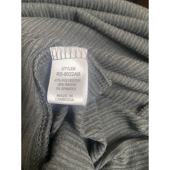 Zenana Strappy Layered Long Maxi Sundress Size XL Black V Neck Stretchy Ribbed - Picture 7 of 8